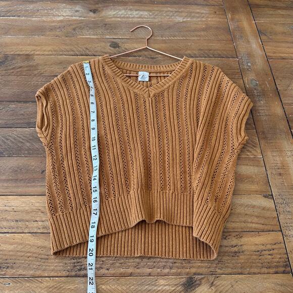 J joie v neck short sleeved open knit sweater size XS - Picture 5 of 6